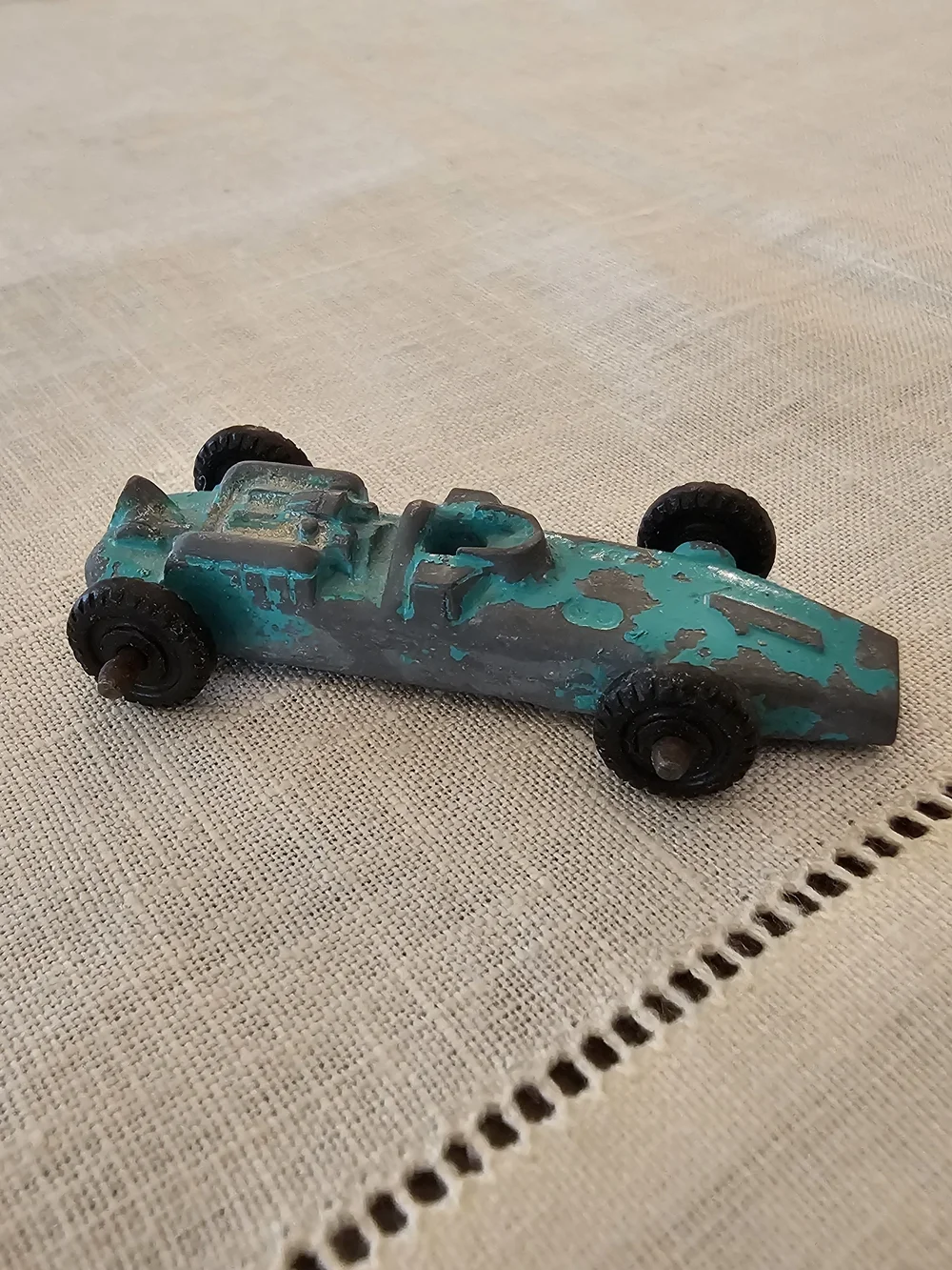 Vintage 50's Midgetoy Blue Open Wheel Indy Race Car Die Cast Metal Toy